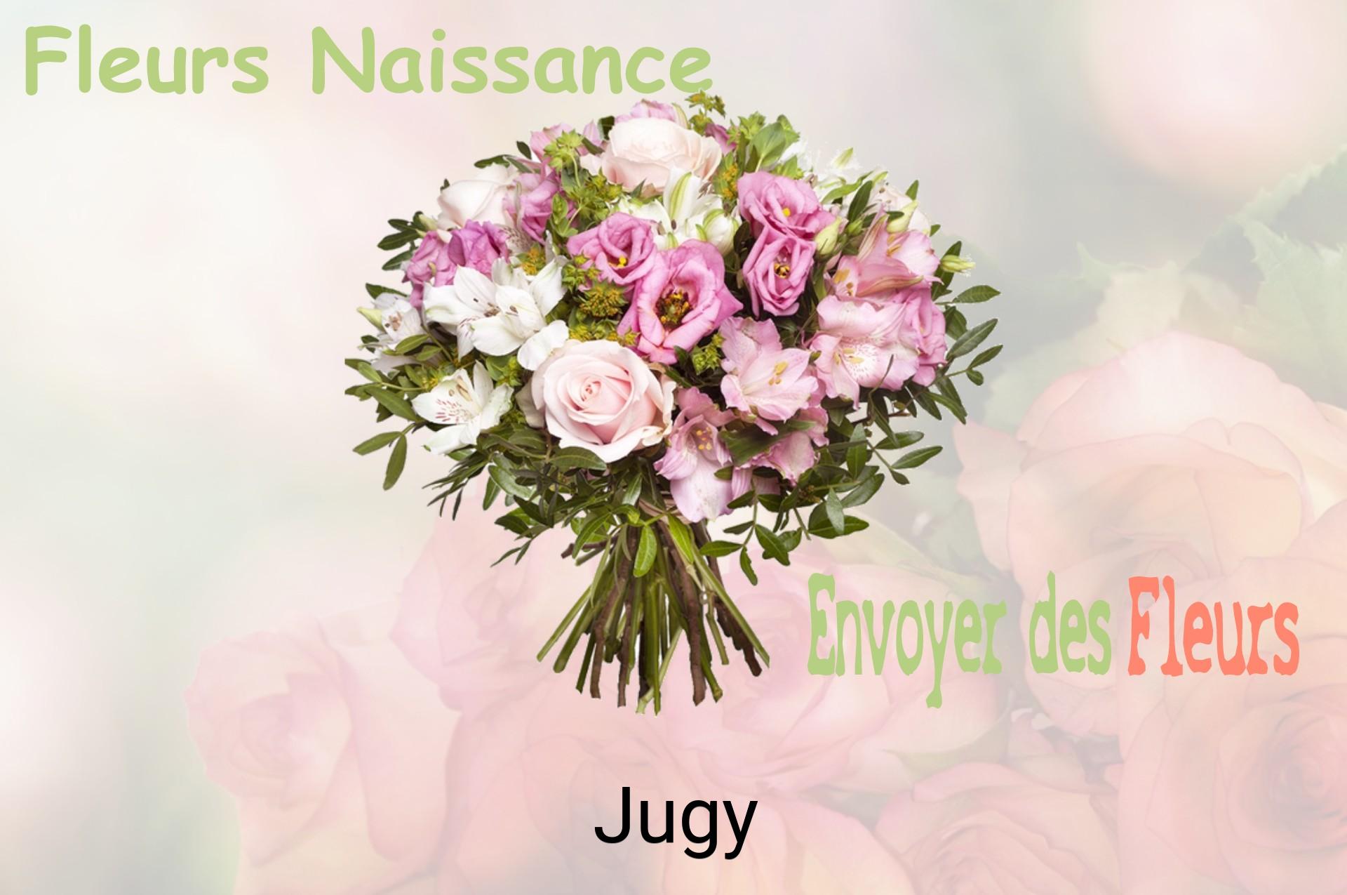 Bouquet de fleurs de naissance livré à Jugy